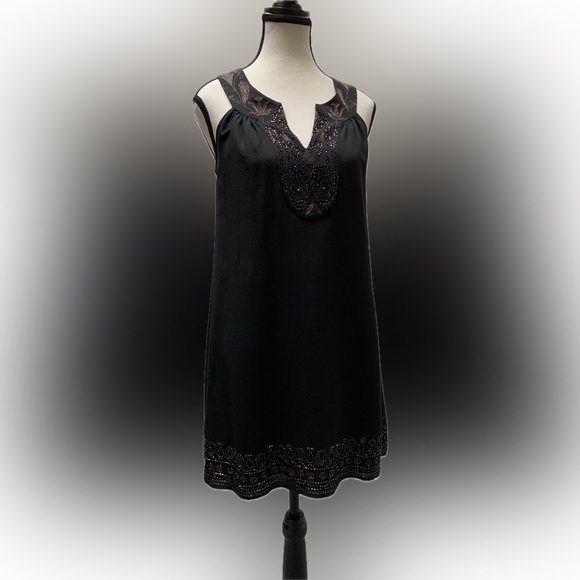 WHAT GOES AROUND COMES AROUND 💯 silk beaded and embroidered dress - Picture 1 of 13